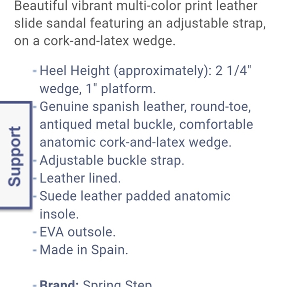 ‼️SOLD‼️🌟NIB🌟 Spring Step Barnabas Leather Slide, Beige Multi, Sz 6.5, EU 37 - Picture 6 of 13